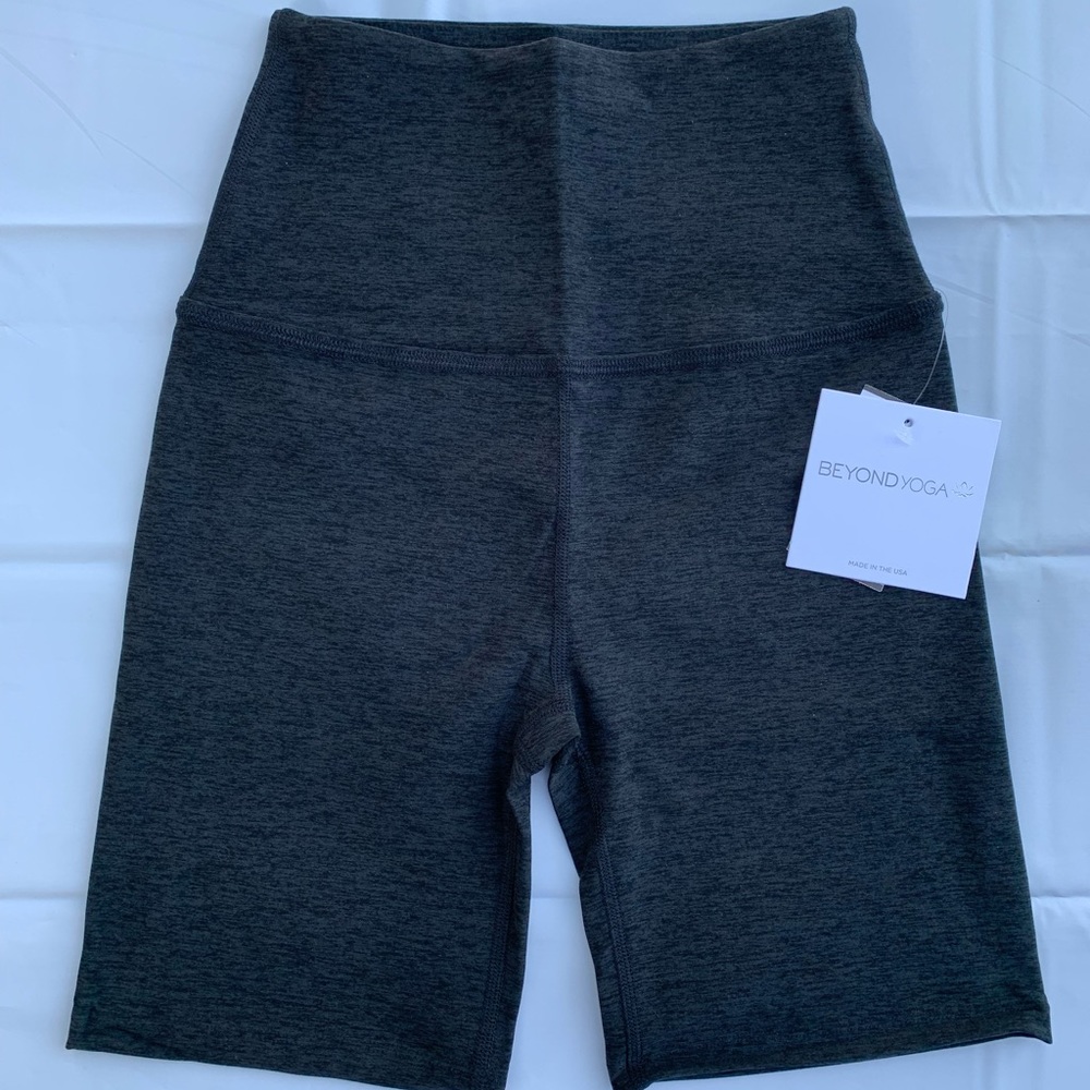 Beyond Yoga Dark Gray Bike Shorts NWOT